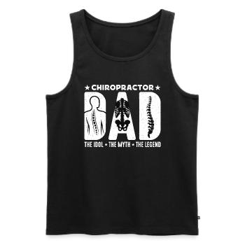 Chiropraticien Papa L’Idole Ostéopathe Chiropraticiens - Débardeur bio Premium Homme - noir - Devant - Michal (187cm)