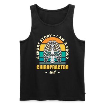Chiropractor A Short Story I Am Orthopedist Chiro - Men's Premium Organic Tank Top - black - Front - AI Model Male 178 light (178cm)