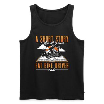 Fat Bike Une petite histoire Je suis un cycliste de vélo de route - Débardeur bio Premium Homme - noir - Devant - Michal (187cm)