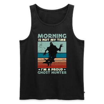 Ghost Hunter Morning n’est pas mon temps Parapsychologie - Débardeur bio Premium Homme - noir - Devant - Michal (187cm)