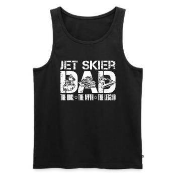 Jet Skier Dad The Idol The Skiing Lover Jet Skiers - Männer Premium Bio Tank Top - Schwarz - Vorne - AI Model Male 178 light (178cm)