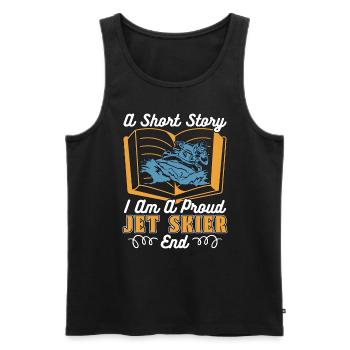 Jet Skier A Short Story I Am A Water Sport Skier - Men's Premium Organic Tank Top - black - Front - AI Model Male 178 light (178cm)