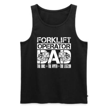 Forklift Operator Dad The Idol The Forklift Driver - Men's Premium Organic Tank Top - black - Front - AI Model Male 178 light (178cm)