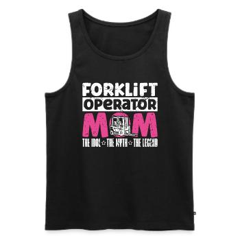 Forklift Operator Mom The Idol The Forklift Truck - Men's Premium Organic Tank Top - black - Front - AI Model Male 178 light (178cm)