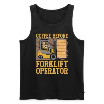 Forklift Operator Coffee Truck Driver Coffee Lover - Männer Premium Bio Tank Top - Schwarz - Vorne - Michal (187cm)