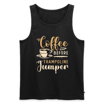 Trampoline Jumper Coffee Trampolining Coffee Lover - Débardeur bio Premium Homme - noir - Devant - Michal (187cm)