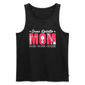 Crane Operator Mom The Idol The Heavy Equipment - Männer Premium Bio Tank Top - Schwarz - Vorne - AI Model Male 178 light (178cm)
