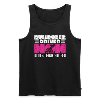 Bulldozer Driver Mom The Idol Construction Vehicle - Männer Premium Bio Tank Top - Schwarz - Vorne - Michal (187cm)