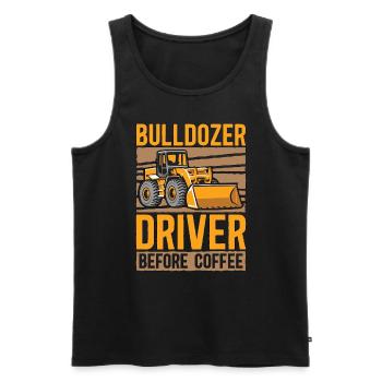 Bulldozer Driver Before Truck Driver Coffee Lover - Männer Premium Bio Tank Top - Schwarz - Vorne - Michal (187cm)