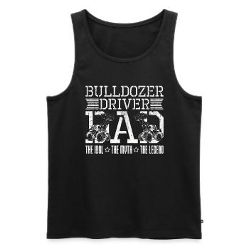 Bulldozer Driver Dad The Idol The Heavy Equipment - Männer Premium Bio Tank Top - Schwarz - Vorne - Michal (187cm)