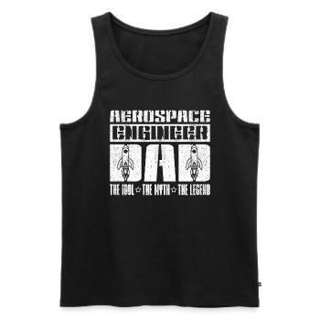 Aerospace Engineer Dad The Idol The Engineering - Männer Premium Bio Tank Top - Schwarz - Vorne - Michal (187cm)