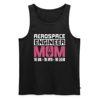 Aerospace Engineer Mom The Idol The Myth Aviation - Männer Premium Bio Tank Top - Schwarz - Vorne - Michal (187cm)