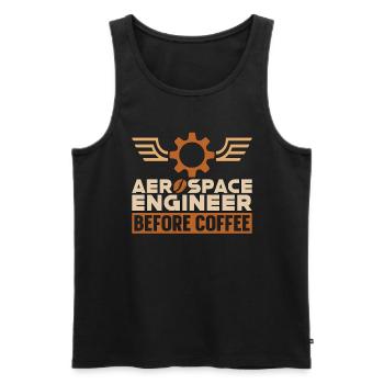 Aerospace Engineer Before Engineering Coffee Lover - Männer Premium Bio Tank Top - Schwarz - Vorne - AI Model Male 178 light (178cm)