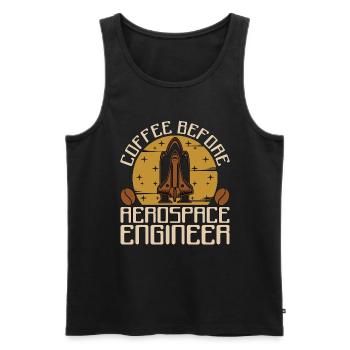 Aerospace Engineer Coffee Aircraft Coffee Lover - Männer Premium Bio Tank Top - Schwarz - Vorne - Michal (187cm)