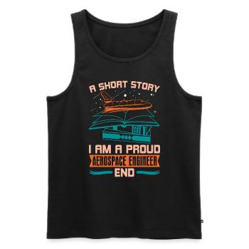 Aerospace Engineer A Short Story I Am Aeronautical - Men's Premium Organic Tank Top - black - Front - Michal (187cm)