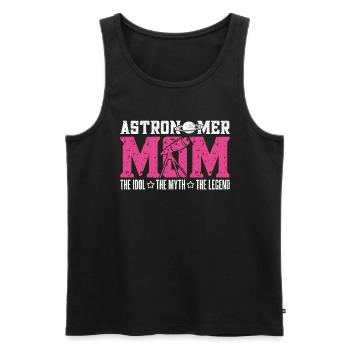 Astronome Maman L’Idole L’Astrologue Astronomes - Débardeur bio Premium Homme - noir - Devant - AI Model Male 178 light (178cm)