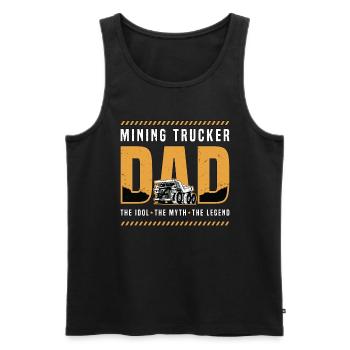 Mining Trucker Dad The Idol The Mining Equipment - Männer Premium Bio Tank Top - Schwarz - Vorne - Michal (187cm)
