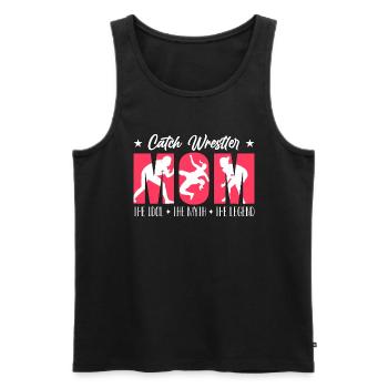 Catch Wrestler Maman L’idole Le lutteur Boxe - Débardeur bio Premium Homme - noir - Devant - Michal (187cm)