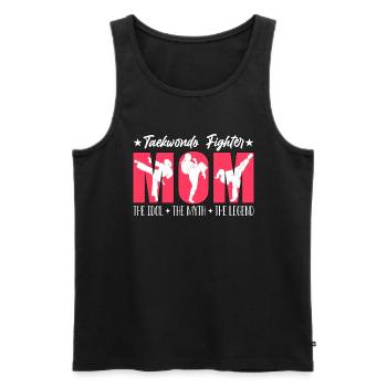 Taekwondo Fighter Mom The Idol The Taekwondo Lover - Männer Premium Bio Tank Top - Schwarz - Vorne - Michal (187cm)