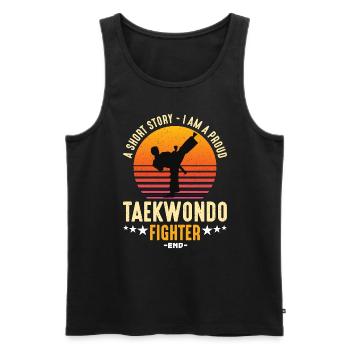Taekwondo Fighter A Short Story I Am Martial Arts - Männer Premium Bio Tank Top - Schwarz - Vorne - Michal (187cm)