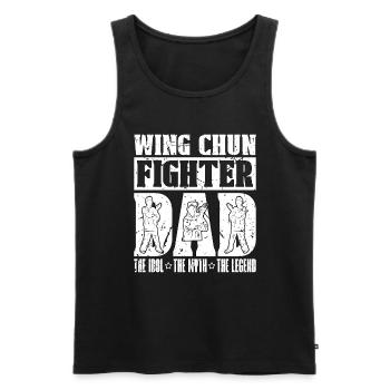 Wing Chun Fighter Dad The Idol The Martial Artist - Men's Premium Organic Tank Top - black - Front - AI Model Male 178 light (178cm)