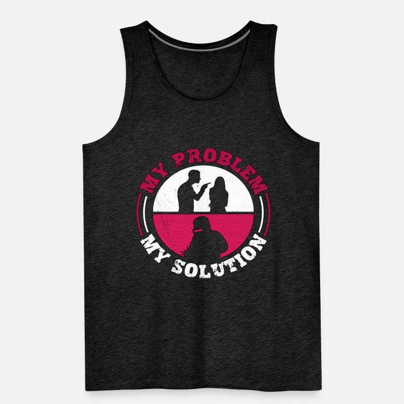 Welder My Problem My Solution Pictogram Mom Dad Männer Premium Bio Tank Top