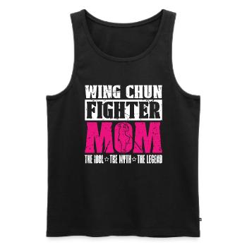 Wing Chun Fighter Mom The Idol Chinese Martial Art - Men's Premium Organic Tank Top - black - Front - AI Model Male 178 light (178cm)