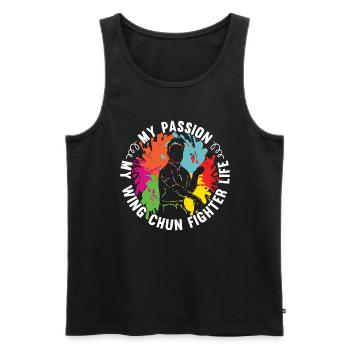 Wing Chun Fighter My Passion My Martial Artist - Men's Premium Organic Tank Top - black - Front - AI Model Male 178 light (178cm)
