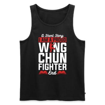 Wing Chun Fighter A Short Story Loves Martial Arts - Men's Premium Organic Tank Top - black - Front - AI Model Male 178 light (178cm)