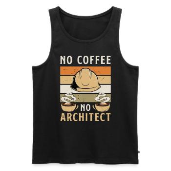 Architect No Coffee No Architecture Coffee Lover - Men's Premium Organic Tank Top - black - Front - Michal (187cm)