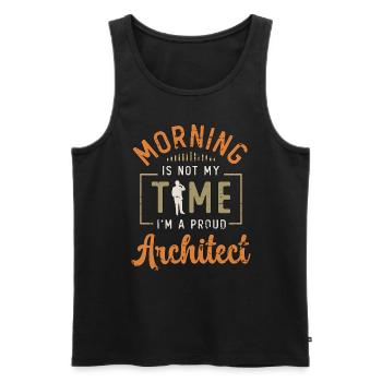 Architect Morning Is Not My Time Civil Engineering - Männer Premium Bio Tank Top - Schwarz - Vorne - Michal (187cm)