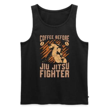 Jiu Jitsu Fighter Coffee Jiu Jitsu Coffee Lover - Männer Premium Bio Tank Top - Schwarz - Vorne - Michal (187cm)