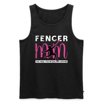 Escrimeur Maman L’Idole Le Mythe La Légende Escrime - Débardeur bio Premium Homme - noir - Devant - Michal (187cm)