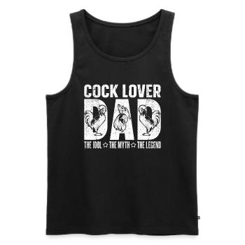 Cock Lover Dad The Idol The Myth The Farm Animal - Men's Premium Organic Tank Top - black - Front - Michal (187cm)