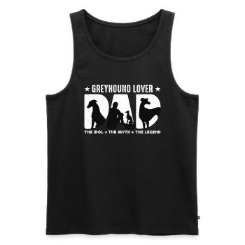 Greyhound Lover Dad The Idol The Myth Dog Owner - Männer Premium Bio Tank Top - Schwarz - Vorne - AI Model Male 178 light (178cm)