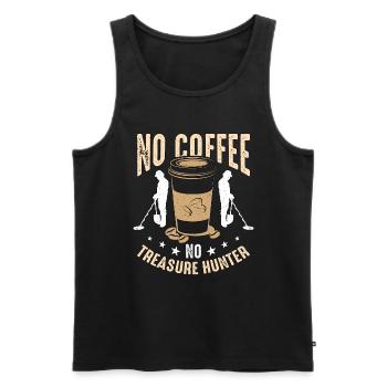Chasseur de trésors Pas de détecteur de café amateur de café - Débardeur bio Premium Homme - noir - Devant - Michal (187cm)