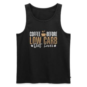 Low Carb Diet Lover Coffee Carb Diet Coffee Lover - Männer Premium Bio Tank Top - Schwarz - Vorne - AI Model Male 178 light (178cm)