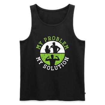 Low Carb Diet Lover My Problem My Pictogram Dad - Männer Premium Bio Tank Top - Schwarz - Vorne - AI Model Male 178 light (178cm)