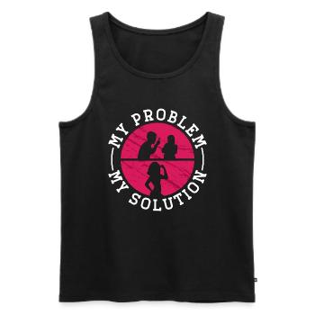 Low Carb Diet Lover My Problem My Pictogram Mom - Männer Premium Bio Tank Top - Schwarz - Vorne - AI Model Male 178 light (178cm)