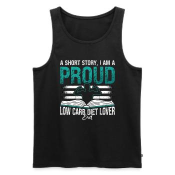 Low Carb Diet Lover A Short Story I Am A Carb Diet - Männer Premium Bio Tank Top - Schwarz - Vorne - AI Model Male 178 light (178cm)