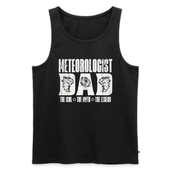Meteorologist Dad The Idol The Weather Forecast - Men's Premium Organic Tank Top - black - Front - AI Model Male 178 light (178cm)