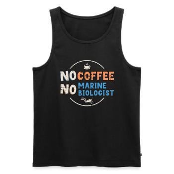 Marine Biologist No Coffee Ecologist Coffee Lover - Men's Premium Organic Tank Top - black - Front - AI Model Male 178 light (178cm)