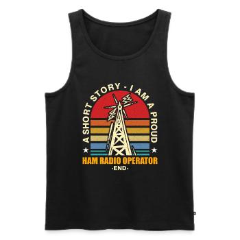 Ham Radio Operator A Short Story Radio Operator - Männer Premium Bio Tank Top - Schwarz - Vorne - AI Model Male 178 light (178cm)