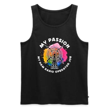 Ham Radio Operator My Passion My Amateur Radio - Männer Premium Bio Tank Top - Schwarz - Vorne - Michal (187cm)