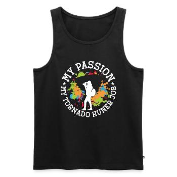Tornado Hunter My Passion My Tornado Storm Chasing - Männer Premium Bio Tank Top - Schwarz - Vorne - Michal (187cm)