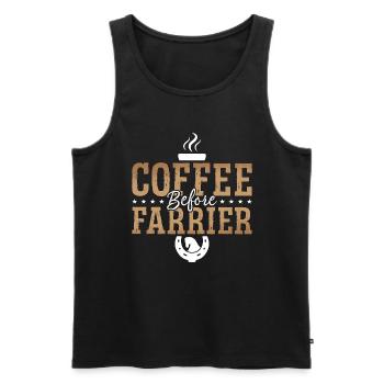 Farrier Coffee Before Metalsmith Coffee Lover - Men's Premium Organic Tank Top - black - Front - Michal (187cm)