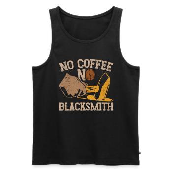 Blacksmithing No Coffee No Farrier Coffee Lover - Männer Premium Bio Tank Top - Schwarz - Vorne - Michal (187cm)