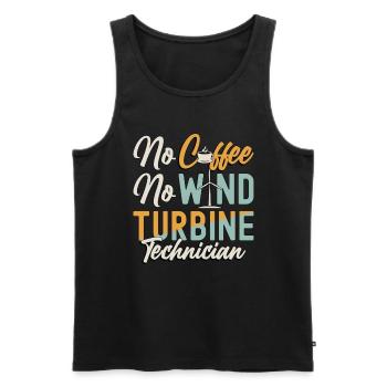 Wind Turbine Tech No Coffee Windmill Coffee Lover - Männer Premium Bio Tank Top - Schwarz - Vorne - Michal (187cm)