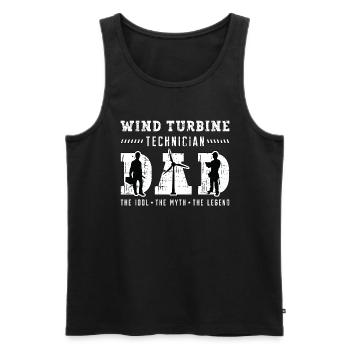 Wind Turbine Technician Dad The Idol The Windmill - Men's Premium Organic Tank Top - black - Front - Michal (187cm)