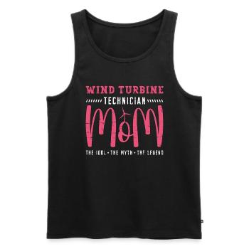 Wind Turbine Technician Mom The Idol Green Energy - Men's Premium Organic Tank Top - black - Front - Michal (187cm)